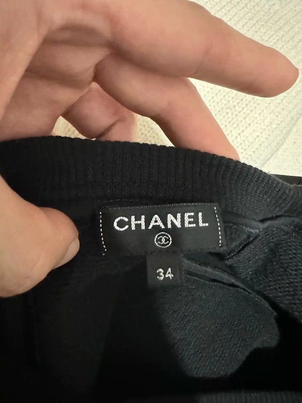 Chanel Chanel Logo Black Polyester Women's Jacket 0089 Size S / US 4 / IT 40 - 4 Thumbnail