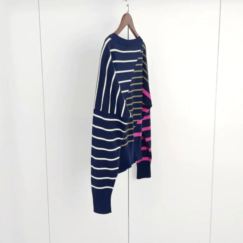 Chanel Chanel Blue Striped Cashmere Sweater for Women 0089 Size S / US 4 / IT 40 - 4 Thumbnail