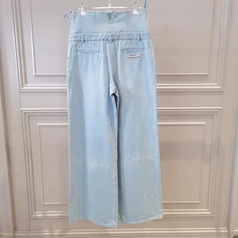 Chanel Chanel Summer Light Blue Denim Pants 0089 Size 28" / US 6 / IT 42 - 2 Thumbnail