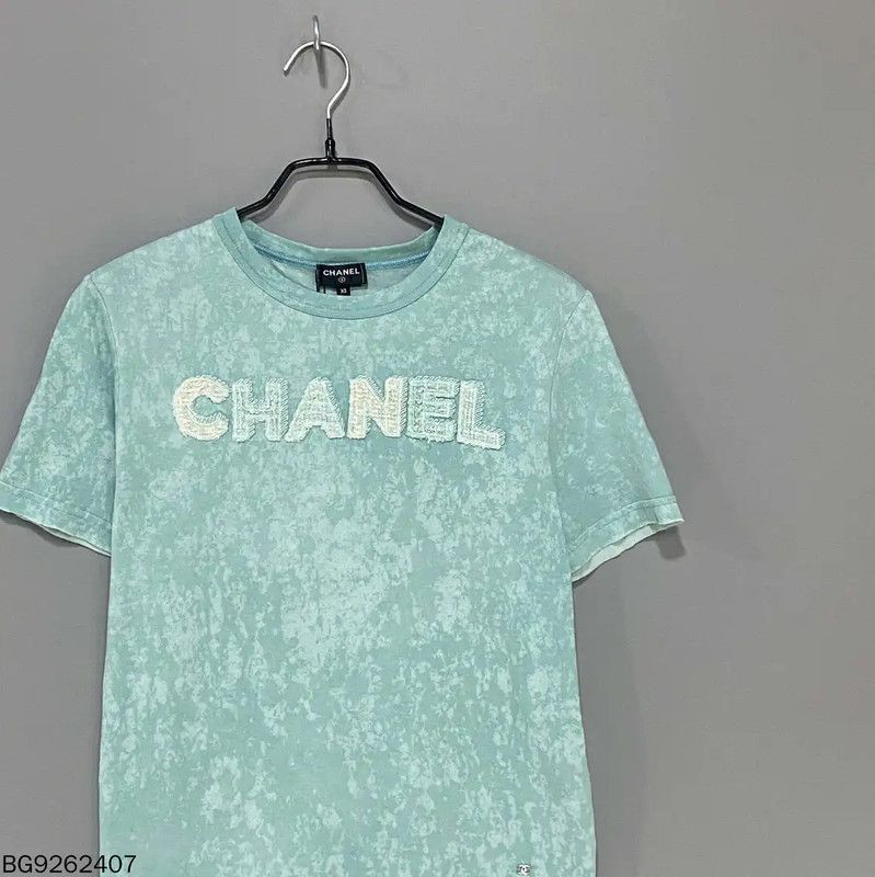 Chanel Chanel Peacock Green Women's T-Shirt 0089 Size XS / US 0-2 / IT 36-38 - 2 Thumbnail