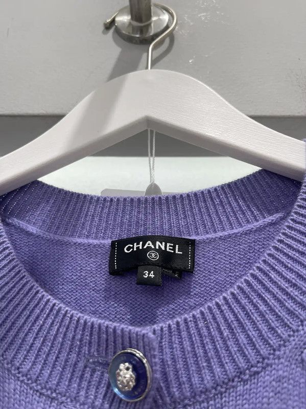Chanel Chanel Purple Short Sleeve Summer Top 0089 Size ONE SIZE - 5 Thumbnail