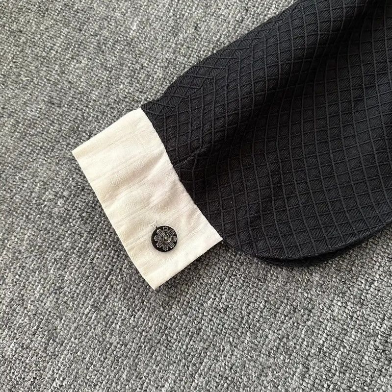 Chanel Chanel White and Black Wool Jacket 0089 Size S / US 4 / IT 40 - 3 Thumbnail