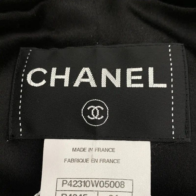 Chanel Chanel Black Wool Women's Coat 0089 Size XXS / US 00 / IT 34 - 5 Thumbnail