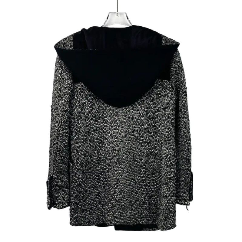 Chanel Chanel Black Wool Women's Coat 0089 Size XXS / US 00 / IT 34 - 2 Thumbnail