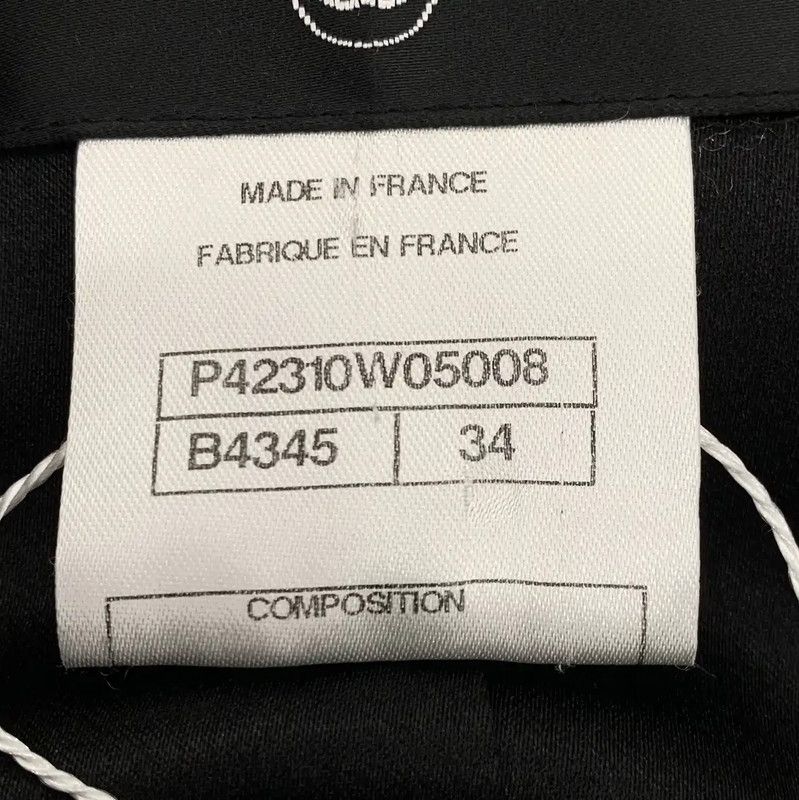 Chanel Chanel Black Wool Women's Coat 0089 Size XXS / US 00 / IT 34 - 6 Thumbnail