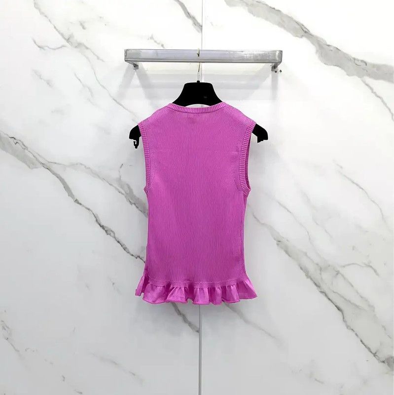 Chanel Chanel Purple Silk Women's Top 0089 Size S / US 4 / IT 40 - 2 Thumbnail