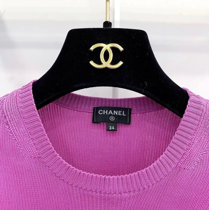 Chanel Chanel Purple Silk Women's Top 0089 Size S / US 4 / IT 40 - 3 Thumbnail