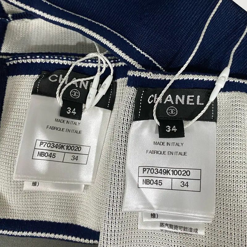Chanel Chanel Summer Navy Blue Women's T-shirt 0089 Size ONE SIZE - 4 Thumbnail