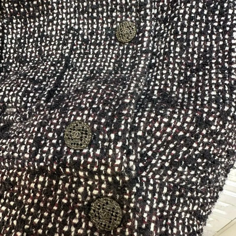Chanel Chanel Gray Wool Boucle Cardigan 0089 Size S / US 4 / IT 40 - 3 Thumbnail
