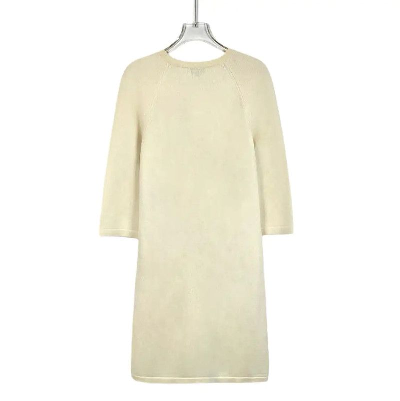 Chanel Chanel Beige Cashmere Dress Size S 0089 Size S / US 4 / IT 40 - 2 Thumbnail