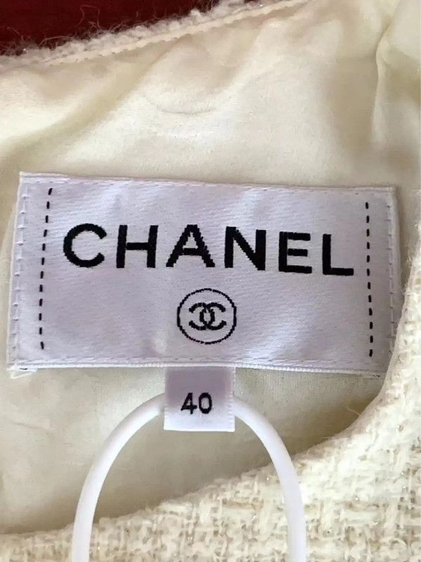 Chanel Chanel Cream Cotton Women's Dress Size XL 0089 Size XL / US 12-14 / IT 48-50 - 6 Thumbnail