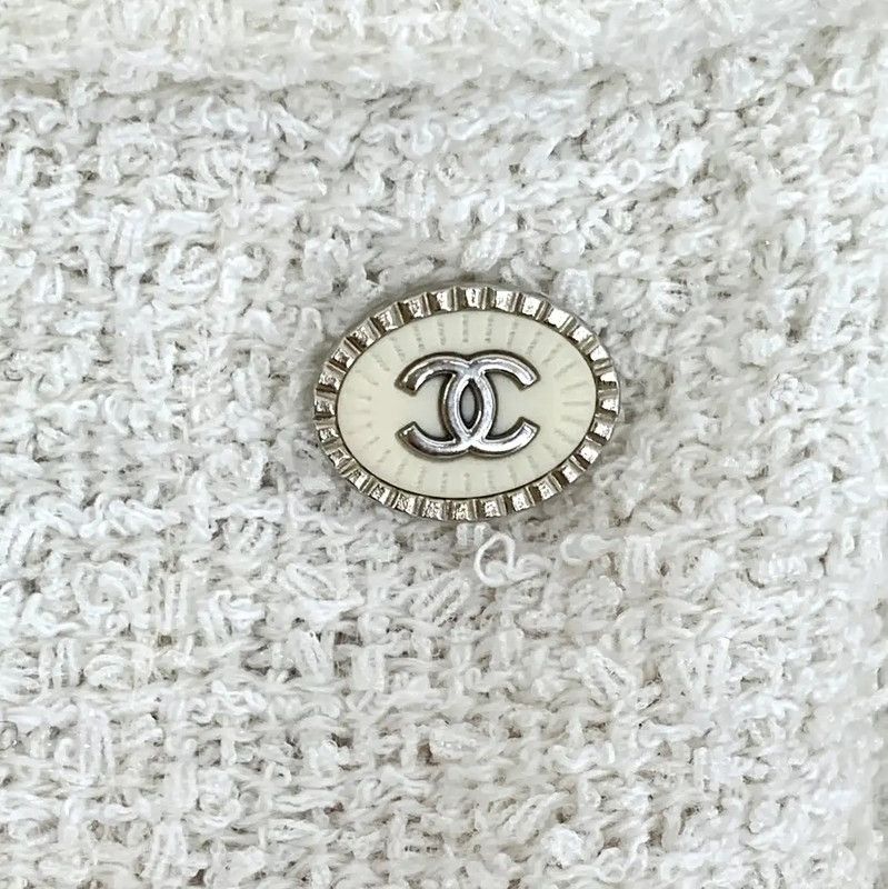 Chanel Chanel White Nylon Skirt Size XS 0089 Size 22" - 5 Thumbnail