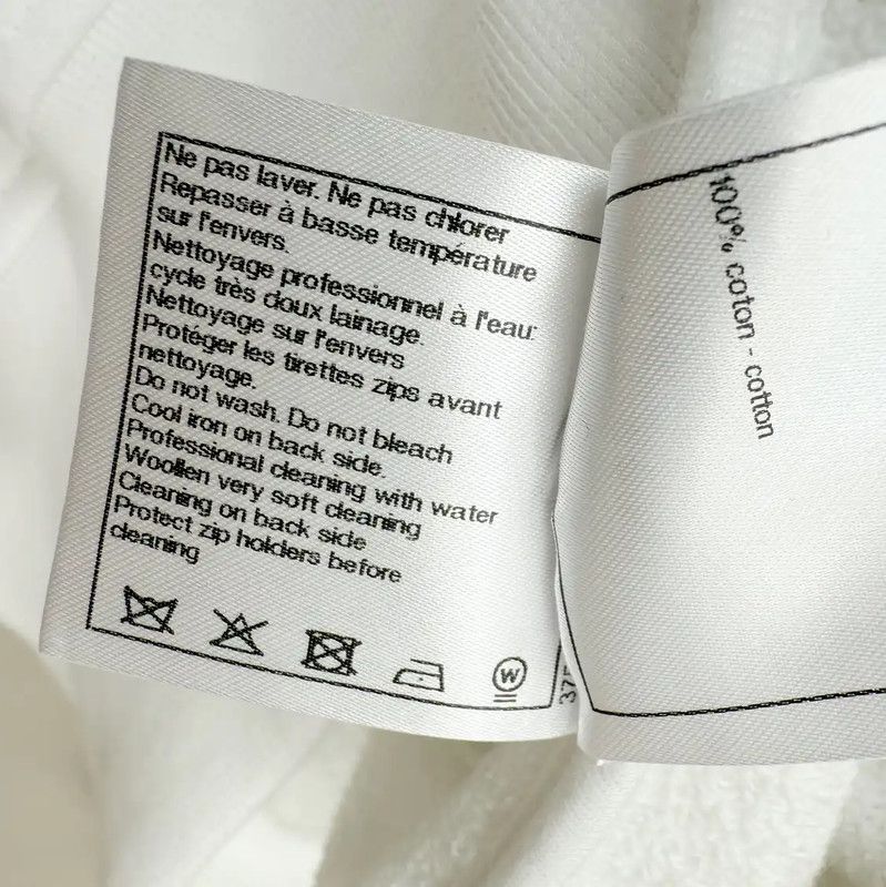Chanel Chanel White Cotton Women's Hoodie 0089 Size ONE SIZE - 6 Thumbnail