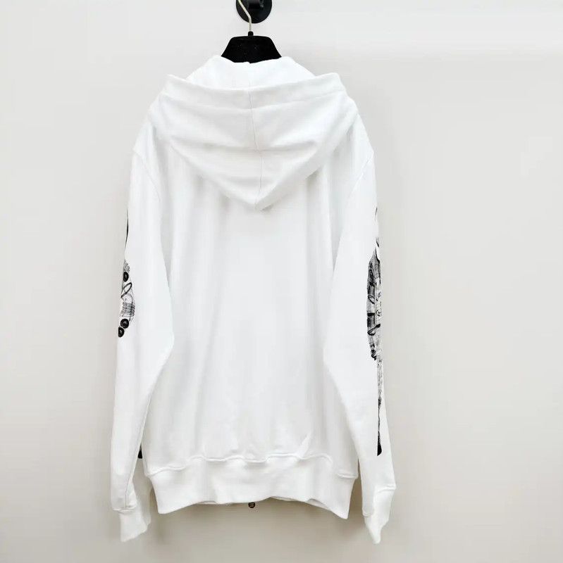 Chanel Chanel White Cotton Women's Hoodie 0089 Size ONE SIZE - 7 Thumbnail