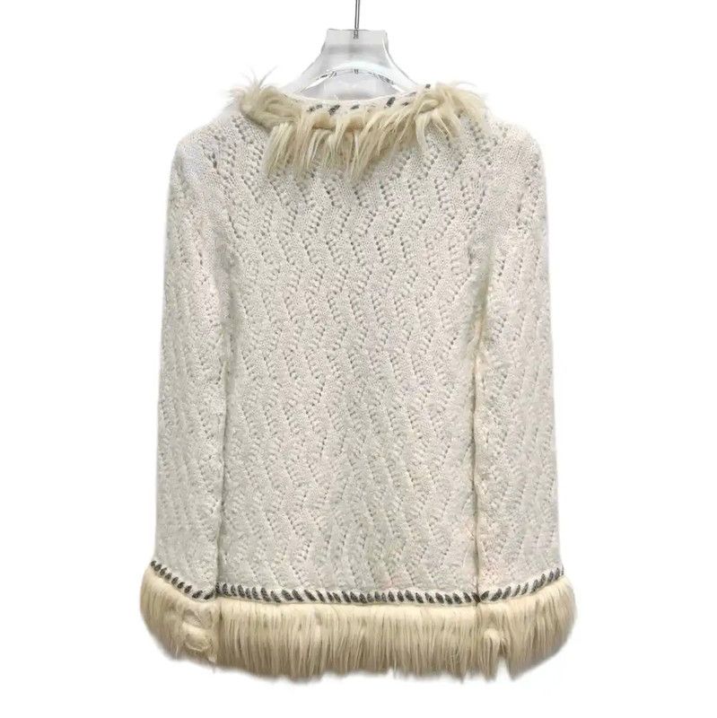 Chanel Chanel Off-White Cotton Blend Women's Jacket 0089 Size S / US 4 / IT 40 - 2 Thumbnail