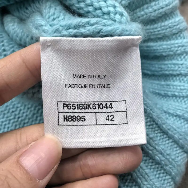 Chanel Chanel Blue Cashmere Sweater for Women 0089 Size XL / US 12-14 / IT 48-50 - 4 Thumbnail