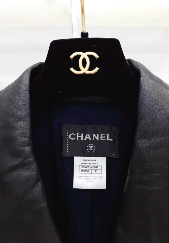 Chanel Chanel Deep Blue Cotton Blend Womens Jacket 0089 Size S / US 4 / IT 40 - 8 Thumbnail