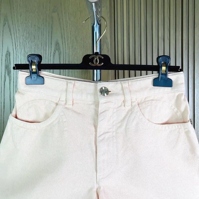 Chanel Chanel Pink Cotton Women's Shorts 0089 Size 23" - 3 Thumbnail
