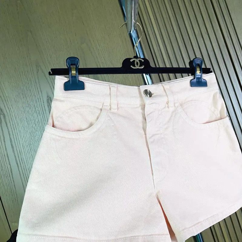 Chanel Chanel Pink Cotton Women's Shorts 0089 Size 23" - 5 Thumbnail