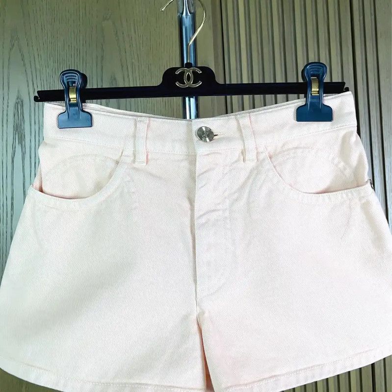 Chanel Chanel Pink Cotton Women's Shorts 0089 Size 23" - 4 Thumbnail
