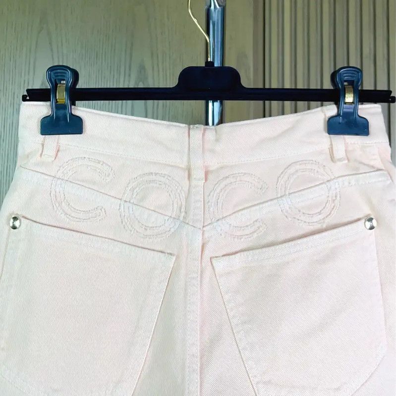 Chanel Chanel Pink Cotton Women's Shorts 0089 Size 23" - 7 Thumbnail