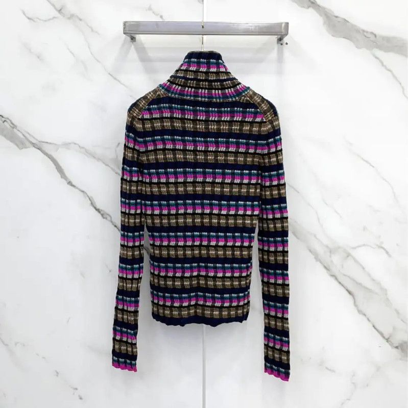 Chanel Chanel Colorful Wool Turtleneck Sweater 0089 Size S / US 4 / IT 40 - 2 Thumbnail
