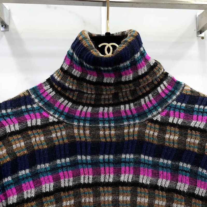 Chanel Chanel Colorful Wool Turtleneck Sweater 0089 Size S / US 4 / IT 40 - 3 Thumbnail