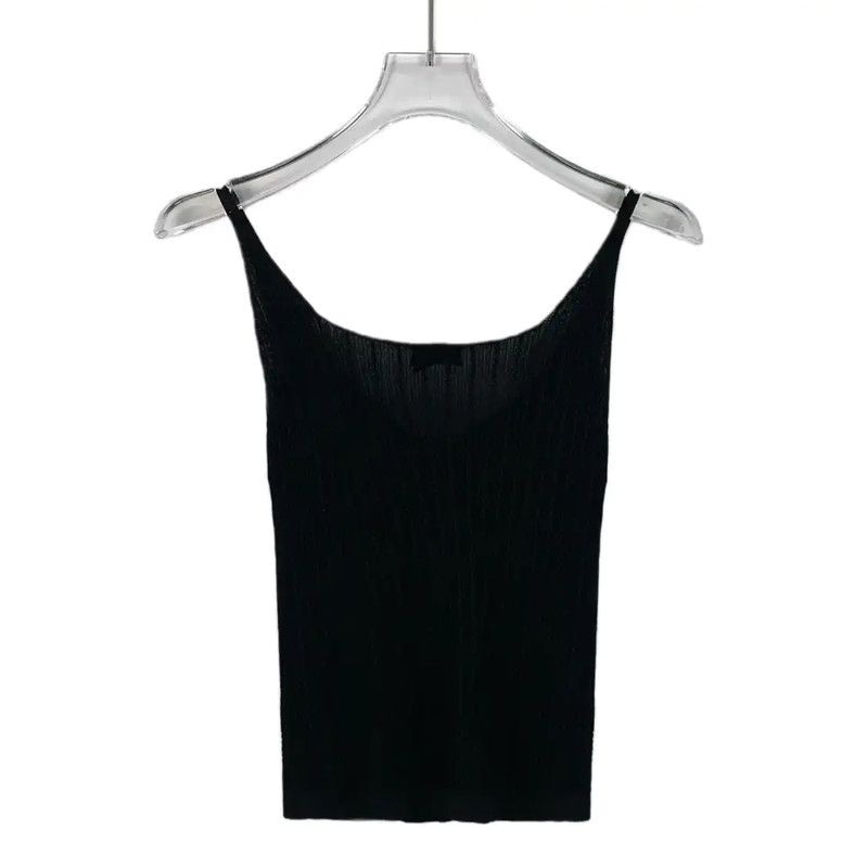 Chanel Chanel Black Ribbed Sleeveless Top 0089 Size XXS / US 00 / IT 34 - 2 Thumbnail