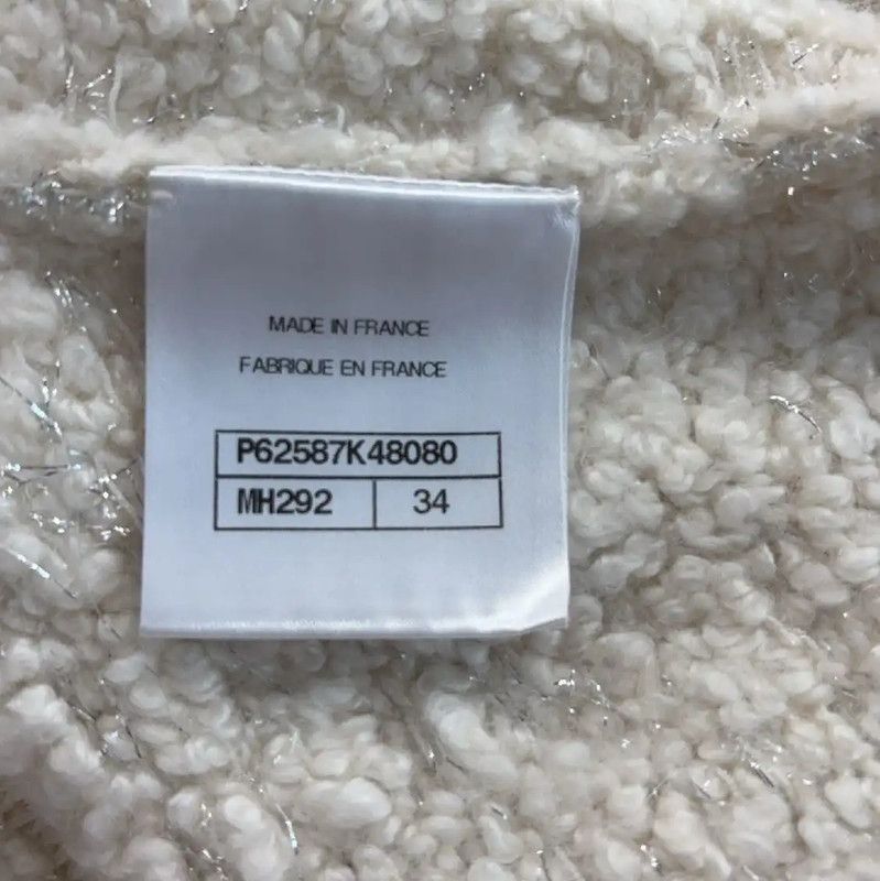 Chanel Chanel White Cashmere Midi Skirt 0089 Size 23" - 4 Thumbnail