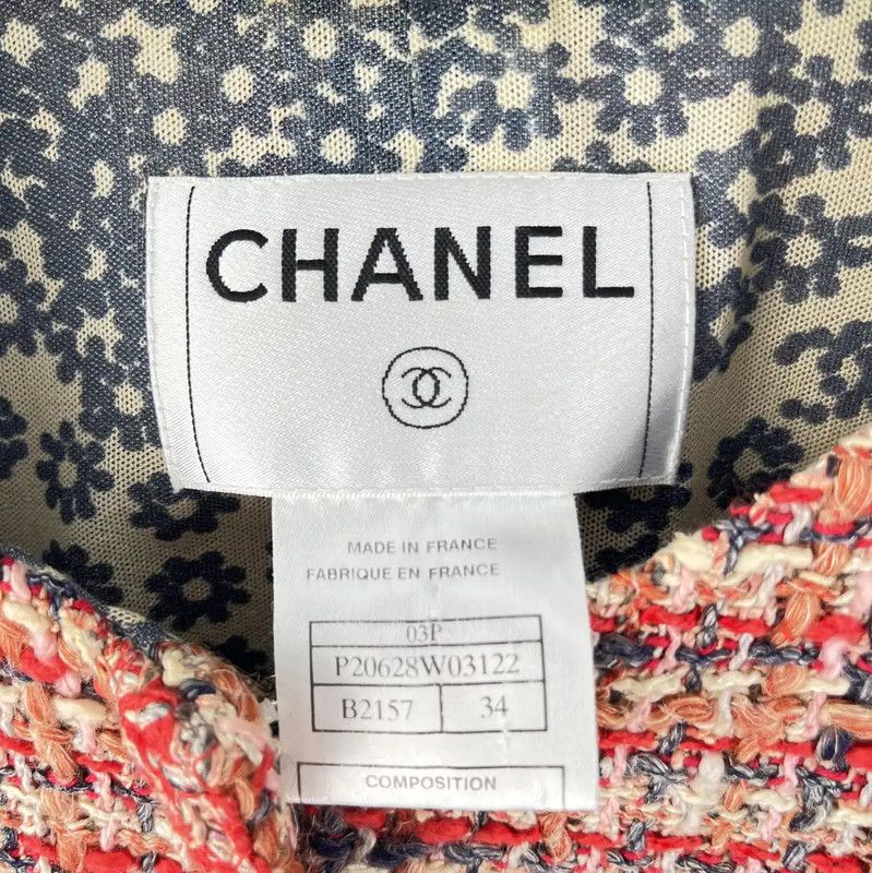 Chanel Chanel Red Tweed Jacket for Autumn 0089 Size XS / US 0-2 / IT 36-38 - 7 Thumbnail