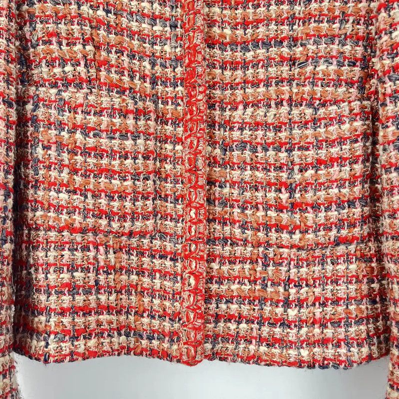 Chanel Chanel Red Tweed Jacket for Autumn 0089 Size XS / US 0-2 / IT 36-38 - 4 Thumbnail