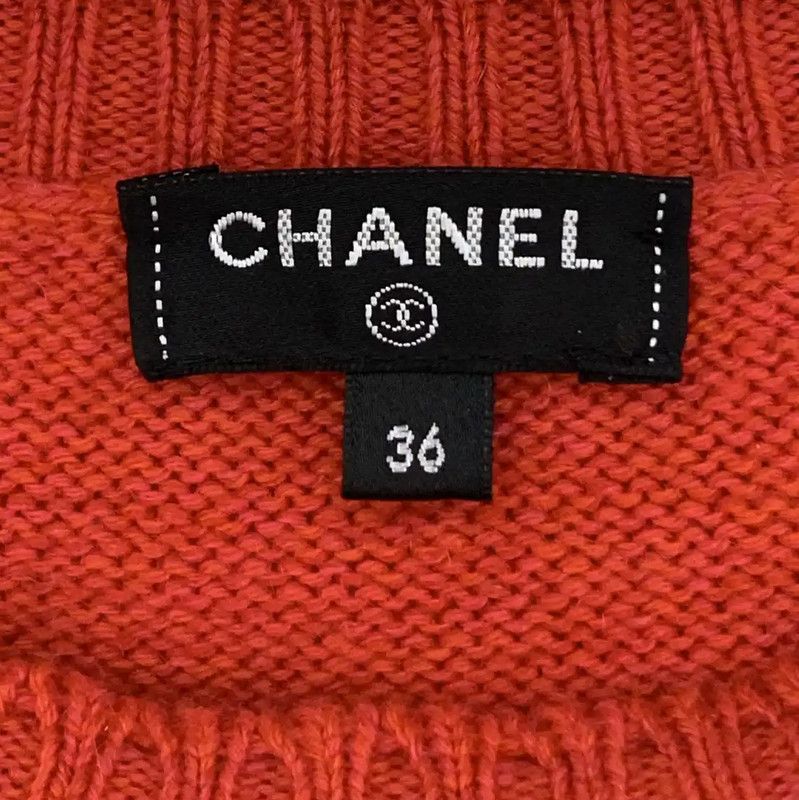 Chanel Chanel Red Cashmere Dress for Women 0089 Size XXS / US 00 / IT 34 - 6 Thumbnail