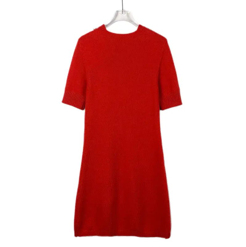 Chanel Chanel Red Cashmere Dress for Women 0089 Size XXS / US 00 / IT 34 - 2 Thumbnail