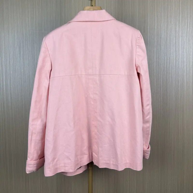 Chanel Chanel Pink Cotton Women's Jacket 0089 Size L / US 10 / IT 46 - 2 Thumbnail