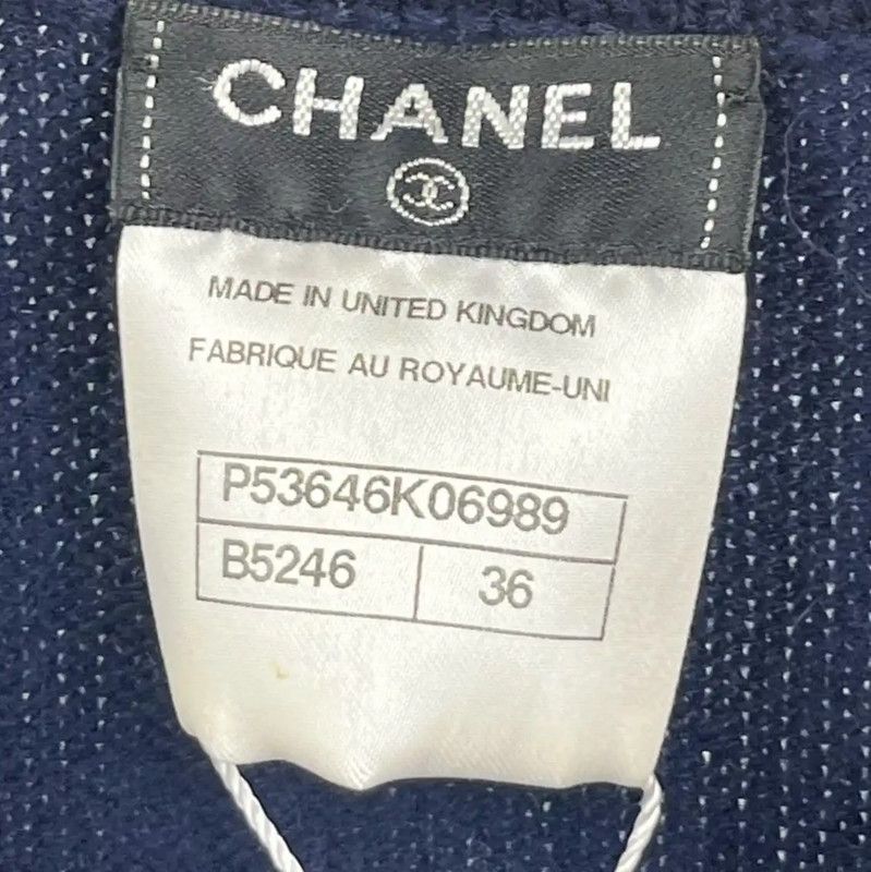 Chanel Chanel Black Cardigan with Red Trim 0089 Size M / US 6-8 / IT 42-44 - 4 Thumbnail