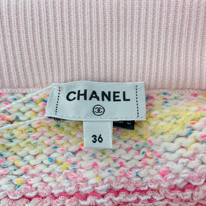 Chanel Chanel Pink Summer Cotton Mini Skirt 0089 Size 23" - 6 Thumbnail