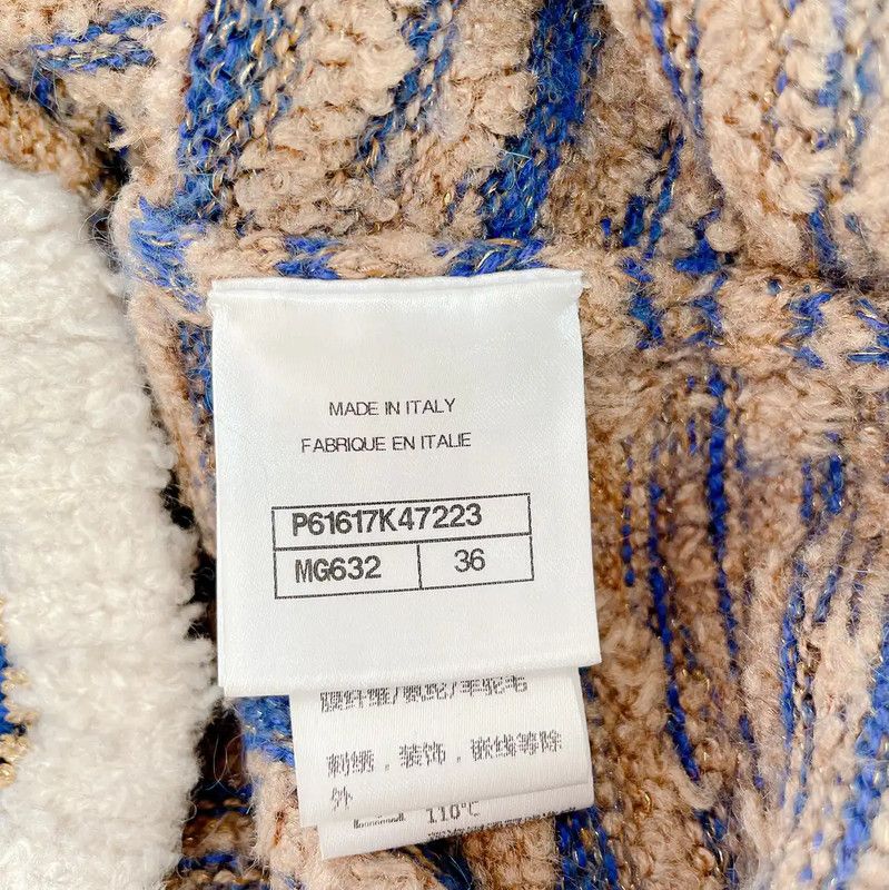 Chanel Chanel Wool Blend Striped Sweater for Women 0089 Size S / US 4 / IT 40 - 8 Thumbnail