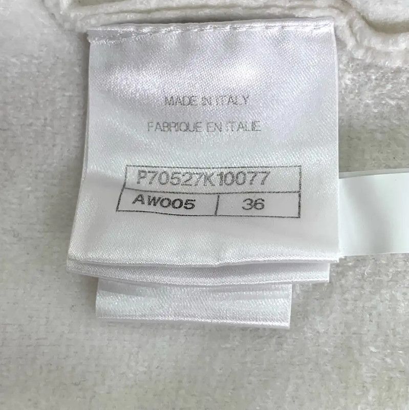 Chanel Chanel White Wool Short Sleeve Sweater 0089 Size S / US 4 / IT 40 - 7 Thumbnail