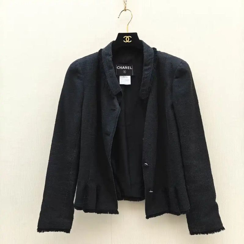 Chanel Chanel Black Silk Jacket for Women 0089 Size S / US 4 / IT 40 - 2 Thumbnail