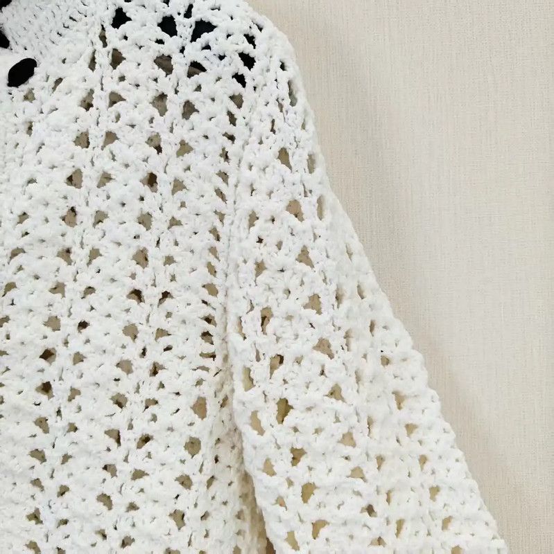 Chanel Chanel White Knitted Long Sleeve Cardigan 0089 Size S / US 4 / IT 40 - 4 Thumbnail