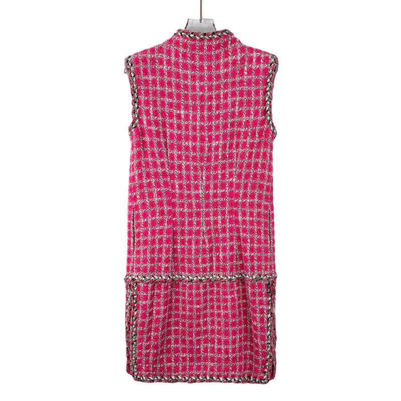 Chanel Chanel Pink Cotton Dress for Women 0089 Size XS / US 0-2 / IT 36-38 - 2 Thumbnail
