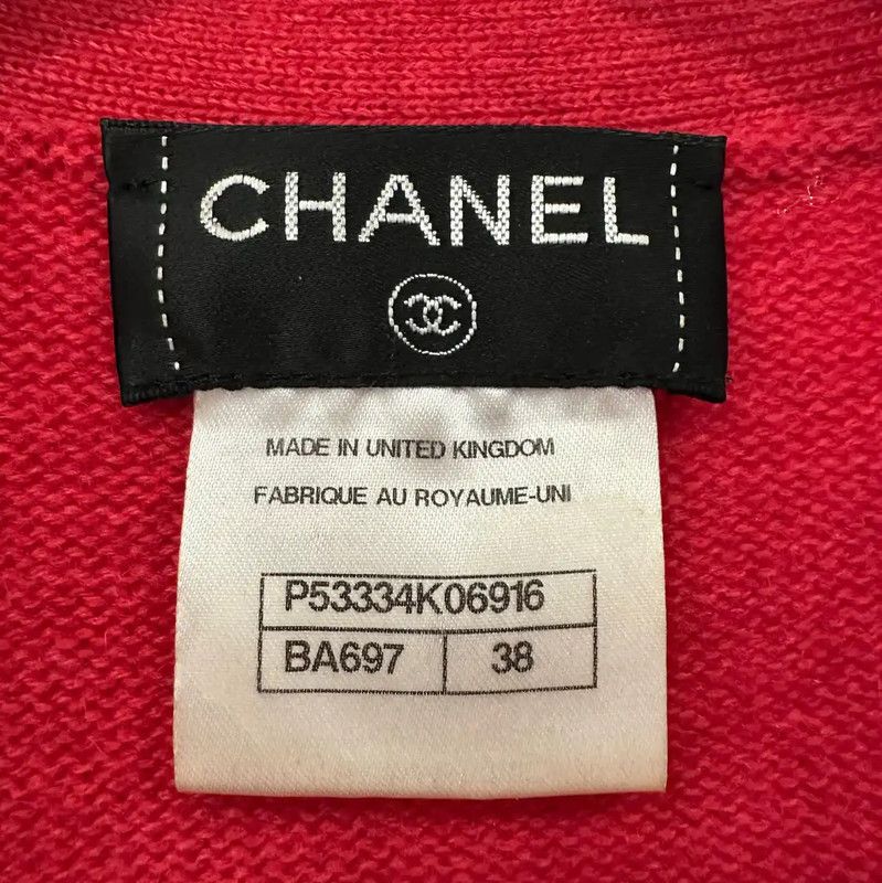 Chanel Chanel Red Wool Cardigan for Women 0089 Size M / US 6-8 / IT 42-44 - 4 Thumbnail