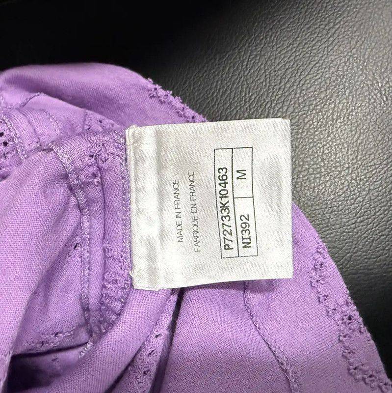 Chanel Chanel Purple Cotton Women's T-Shirt 0089 Size M / US 6-8 / IT 42-44 - 8 Thumbnail
