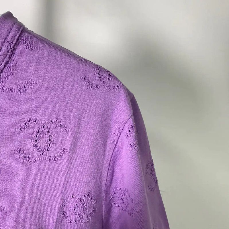 Chanel Chanel Purple Cotton Women's T-Shirt 0089 Size M / US 6-8 / IT 42-44 - 4 Thumbnail