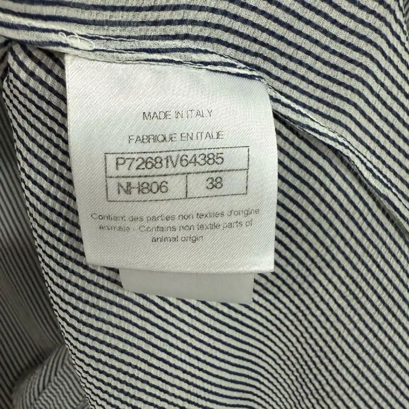 Chanel Chanel Summer Gray Silk Logo Shirt 0089 Size M / US 6-8 / IT 42-44 - 4 Thumbnail