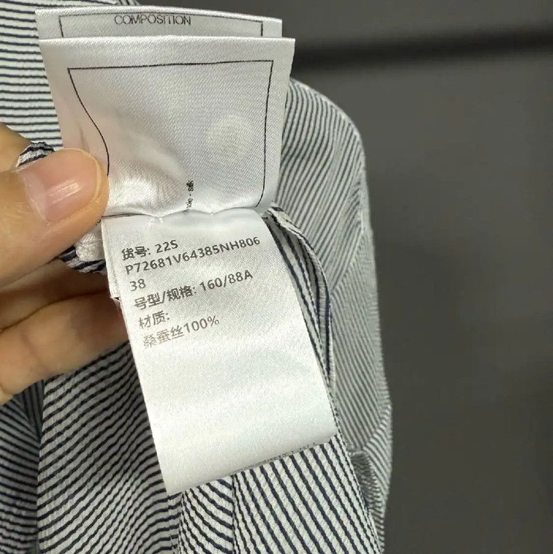 Chanel Chanel Summer Gray Silk Logo Shirt 0089 Size M / US 6-8 / IT 42-44 - 6 Thumbnail