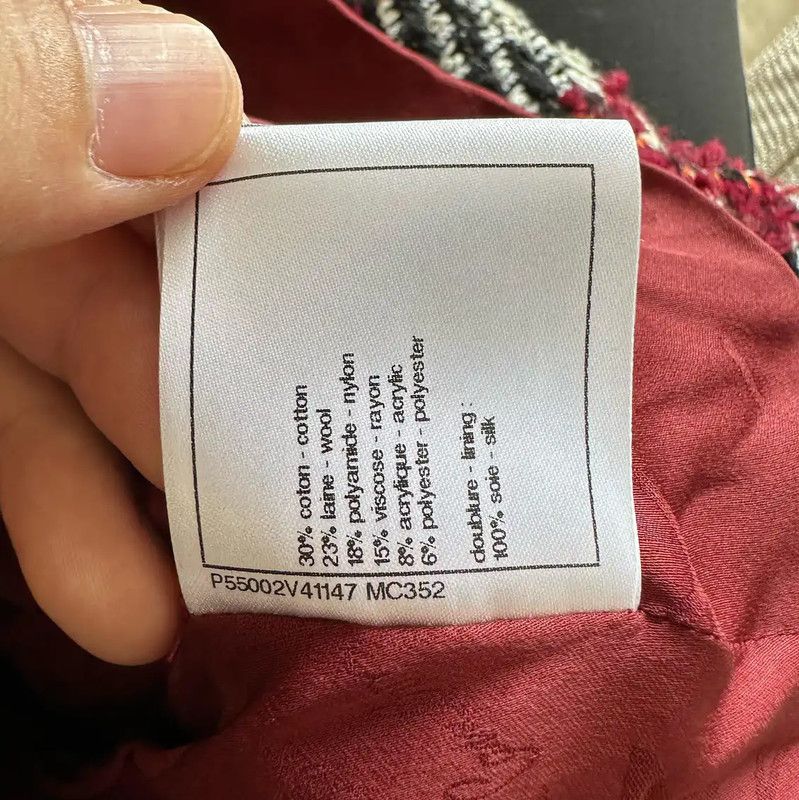 Chanel Chanel Red Wool Cropped Jacket 0089 Size L / US 10 / IT 46 - 7 Thumbnail
