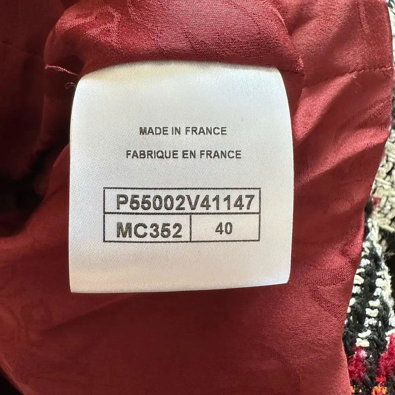 Chanel Chanel Red Wool Cropped Jacket 0089 Size L / US 10 / IT 46 - 5 Thumbnail