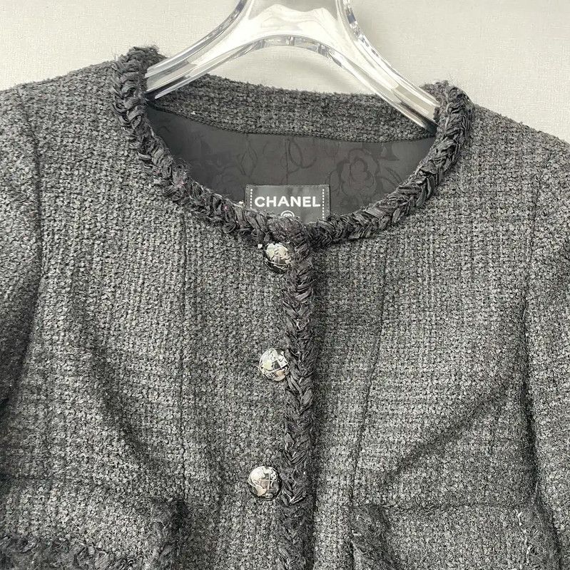Chanel Chanel Black Women's Jacket Size S 0089 Size S / US 4 / IT 40 - 8 Thumbnail