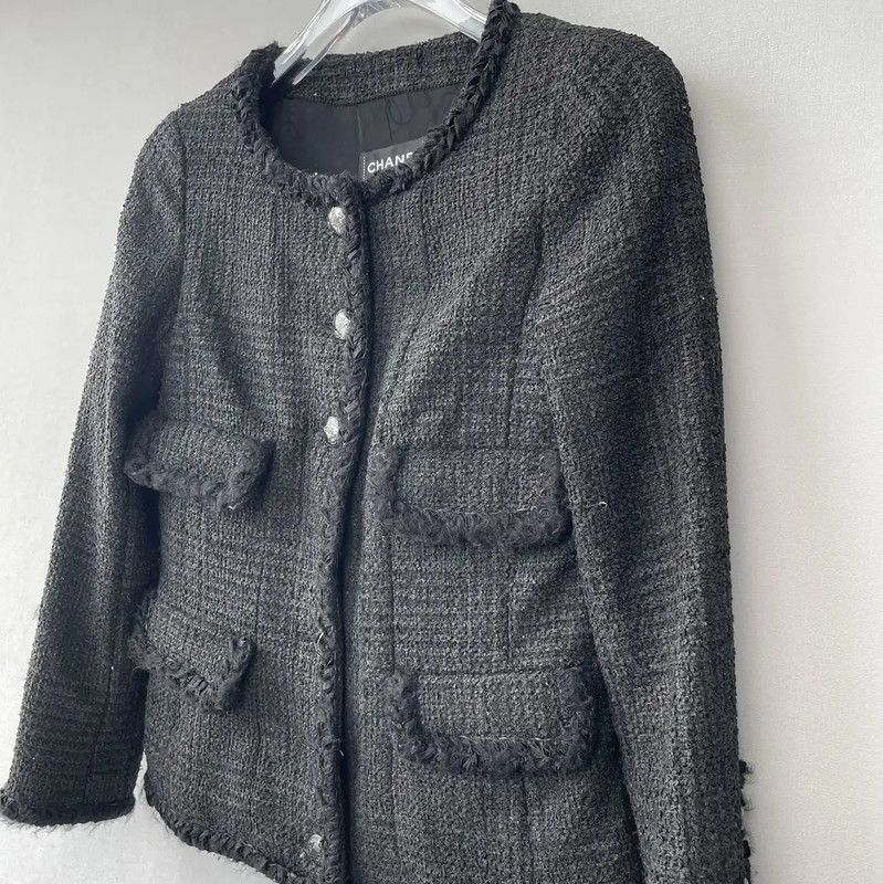 Chanel Chanel Black Women's Jacket Size S 0089 Size S / US 4 / IT 40 - 3 Thumbnail